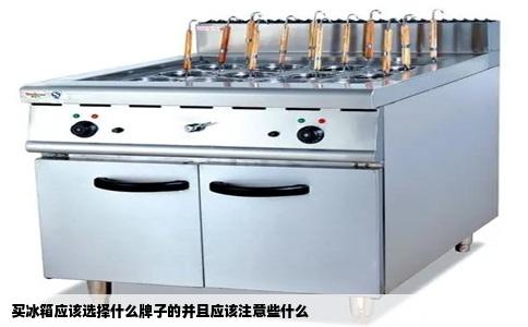 买冰箱应该选择什么牌子的并且应该注意些什么