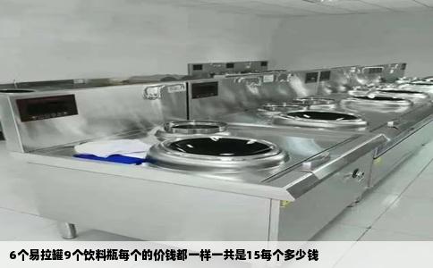 6个易拉罐9个饮料瓶每个的价钱都一样一共是15每个多少钱