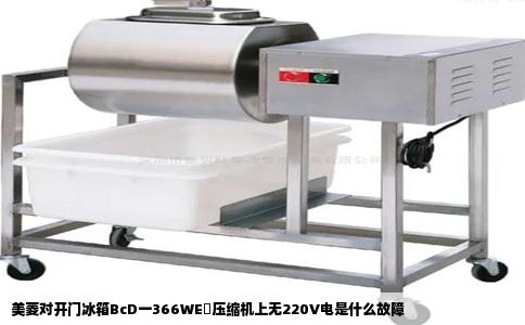 美菱对开门冰箱BcD一366WE丅压缩机上无220V电是什么故障