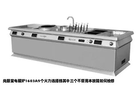 尚朋堂电磁炉1603A9个火力选择档其中三个不管用本故障如何检修